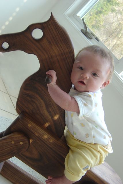 wood rocking horse